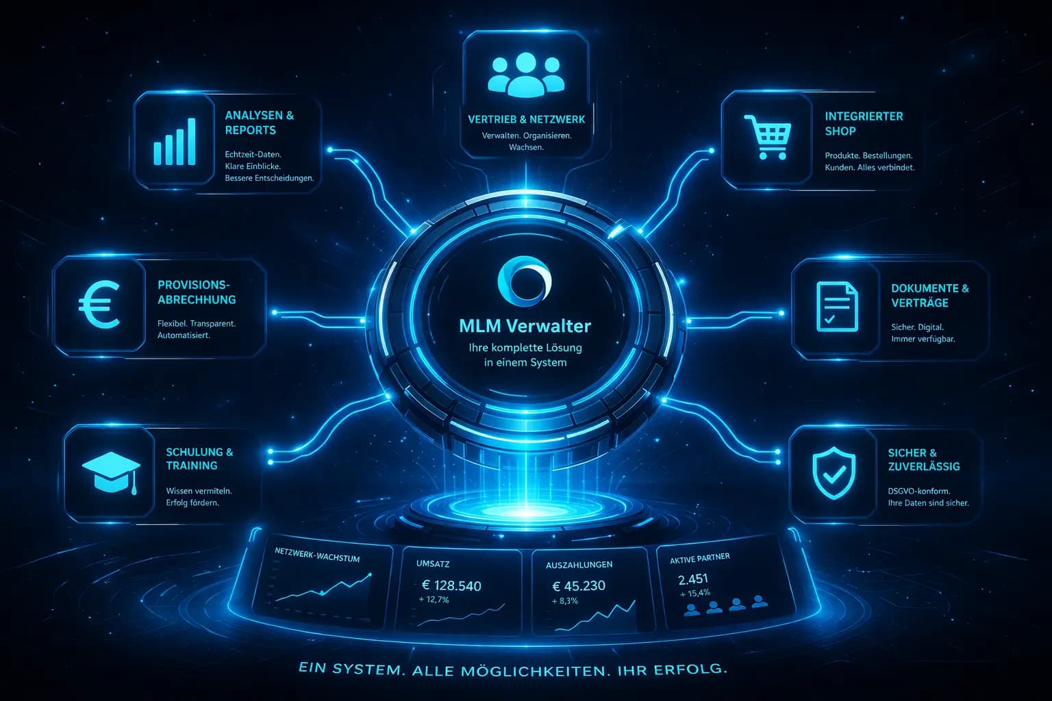 Warum MLM Verwalter? — flexible Provisionsabrechnung und motivierende Vertriebspartnerverwaltung